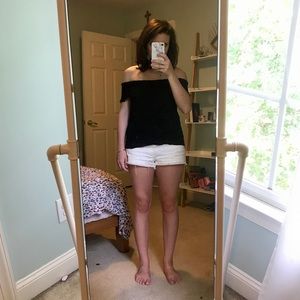 Brandy Melville Black Off the Shoulder Top